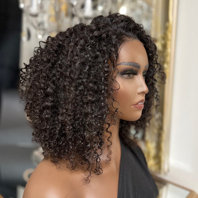 Boho Kinky Curly 5x5 Lace Closure Wigs - Bundles and Drops of Glam