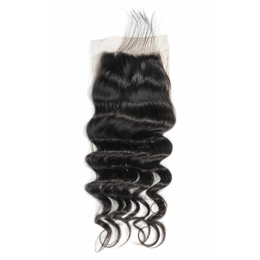 Loose Wave Virgin Luxe Lace Closures - Bundles and Drops of Glam