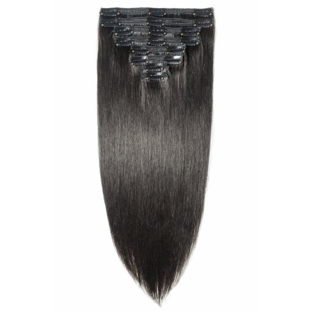 Straight Virgin Luxe Clip-in Hair Extensions - Bundles and Drops of Glam