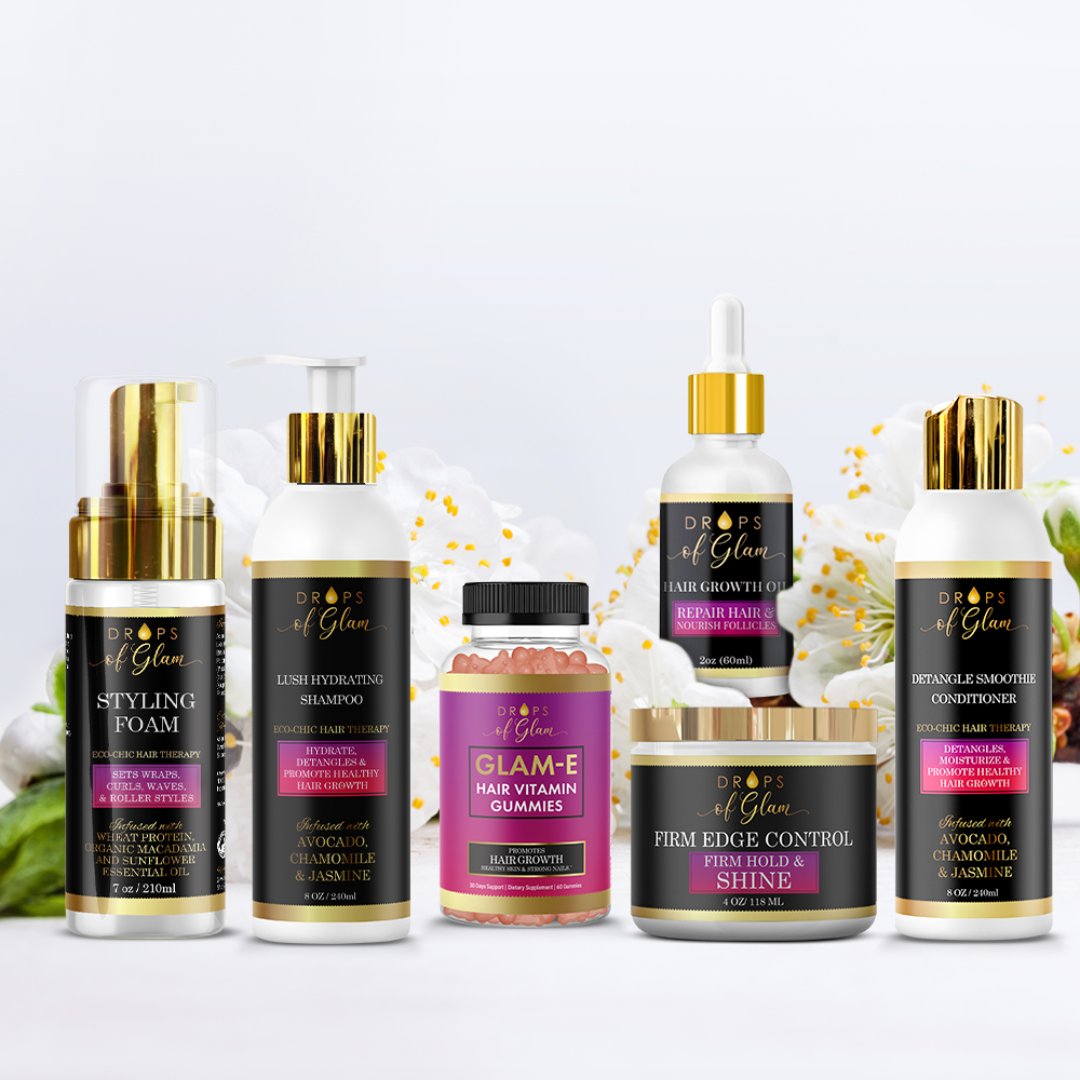 Hair growth Therapy Collection | Bundles and Drops of Glam