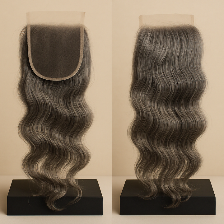 Wavy Gray Lace Closure