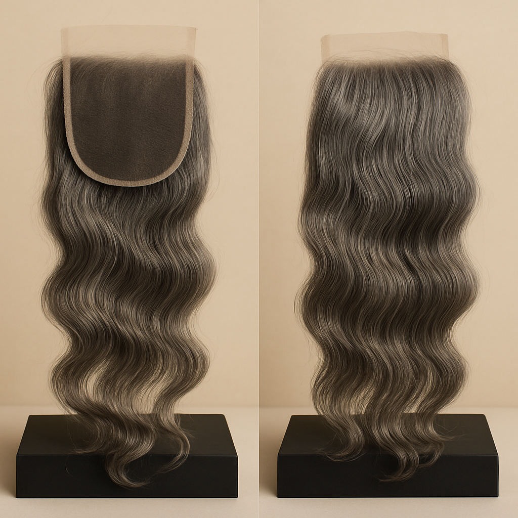 Wavy Gray Lace Closure