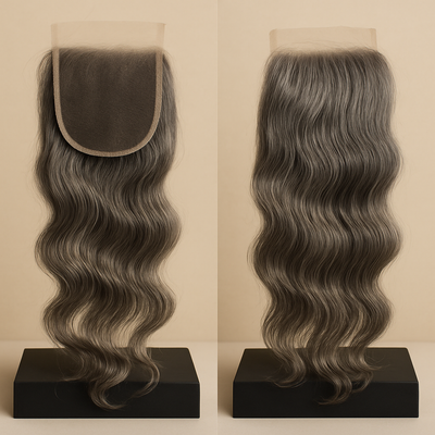 Wavy Gray Lace Closure