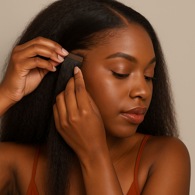 Blowout Straight Tape-In Hair Extensions | Bundles and Drops of Glam