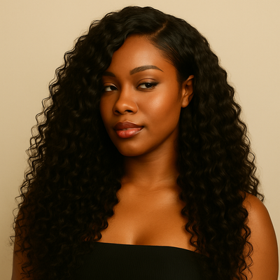 Deep Curly Indian 5×5 HD Lace Closure Wig | Bundles and Drops of Glam
