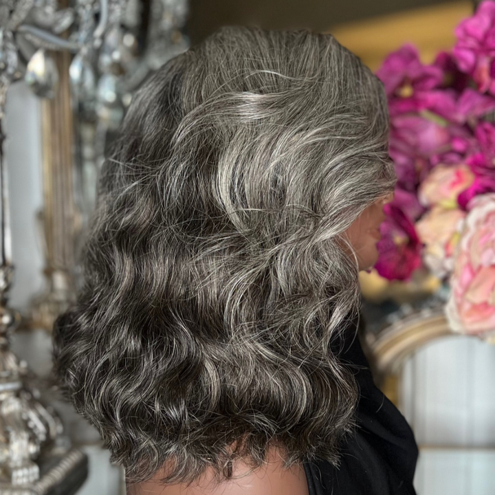 Gray Wavy 5×5 HD Lace Closure Wig | Bundles and Drops of Glam