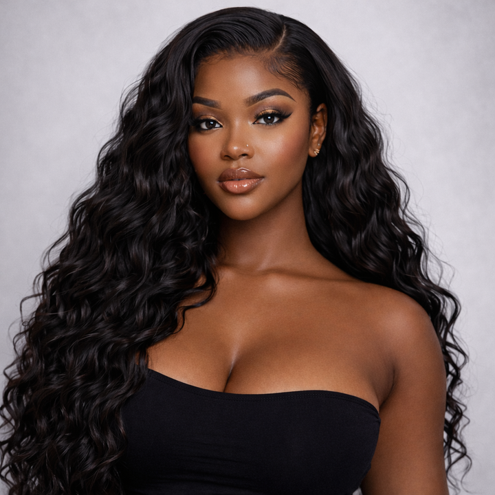 Water_wave_raw_hair_bundles model gray background