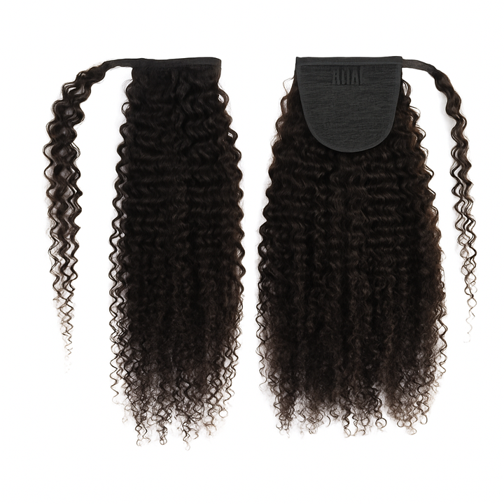 boho-kinky-curly-wrap-ponytail | Bundles and Drops of Glam