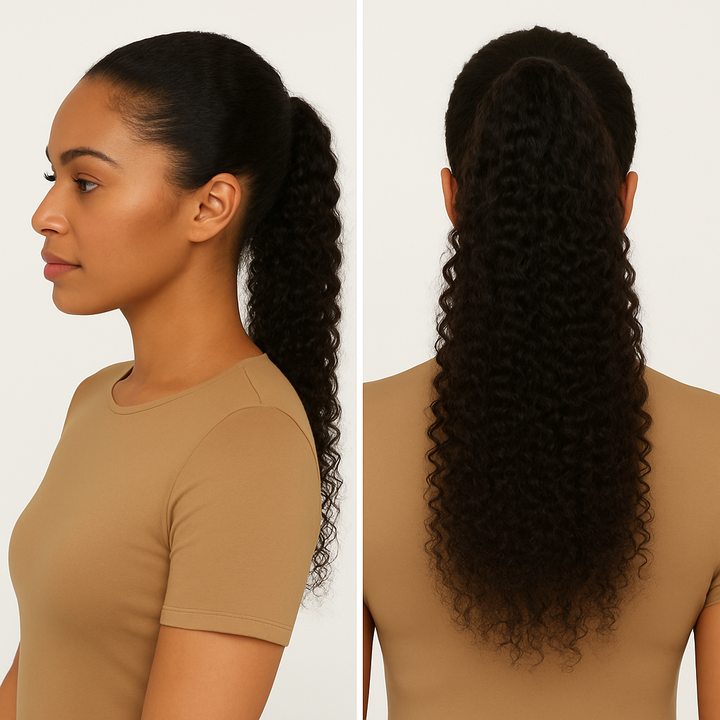 Boho Kinky Curly Wrap Ponytail