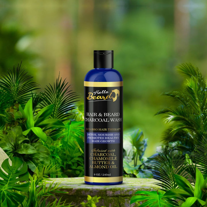 Hair & Beard Detoxifying Charcoal Wash - Bundles and Drops of Glam