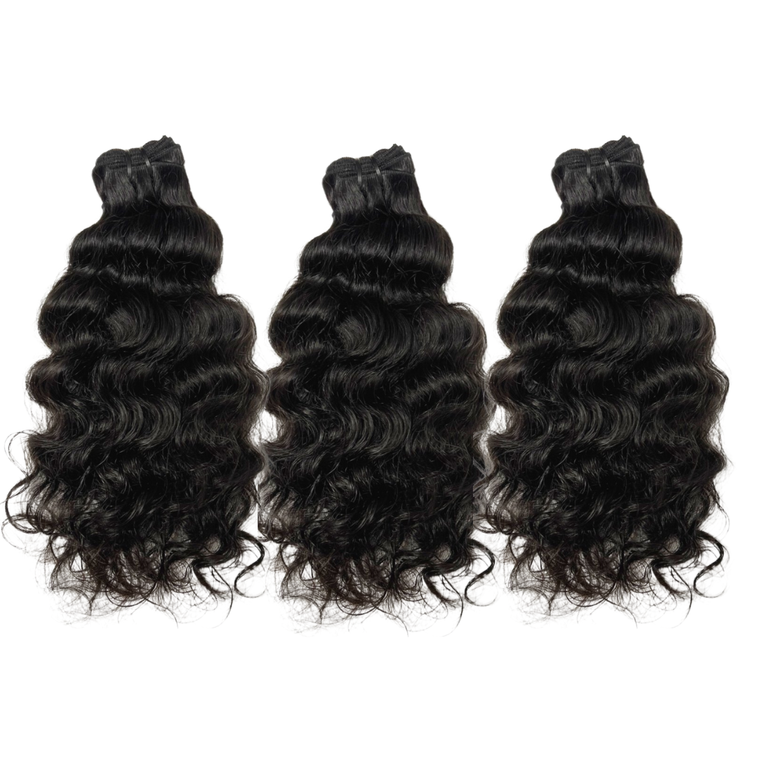 Luxe Loose Indian Curly Bundle Set (18″–22″)