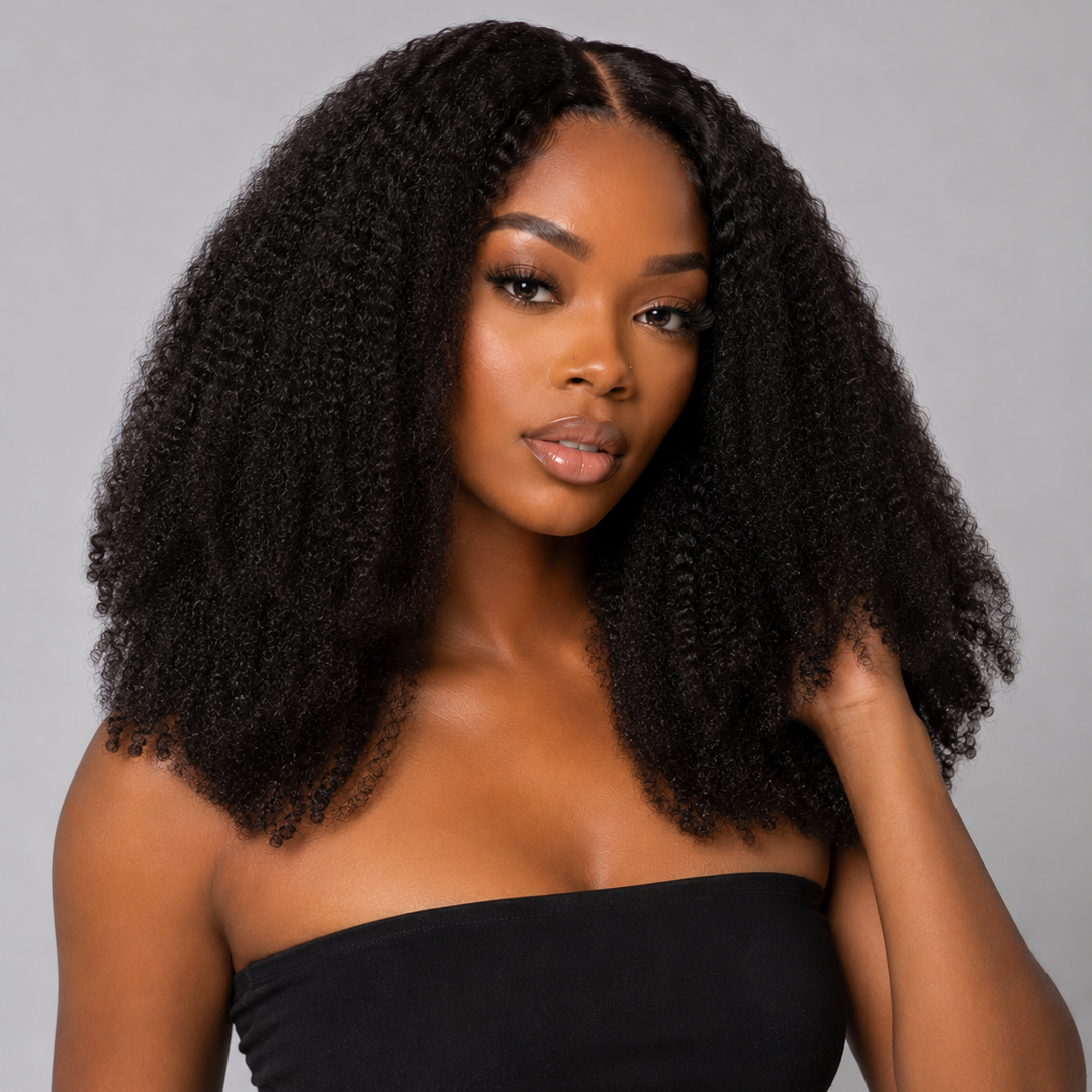 Boho Kinky Curly U-Part Wig | Bundles and Drops of Glam