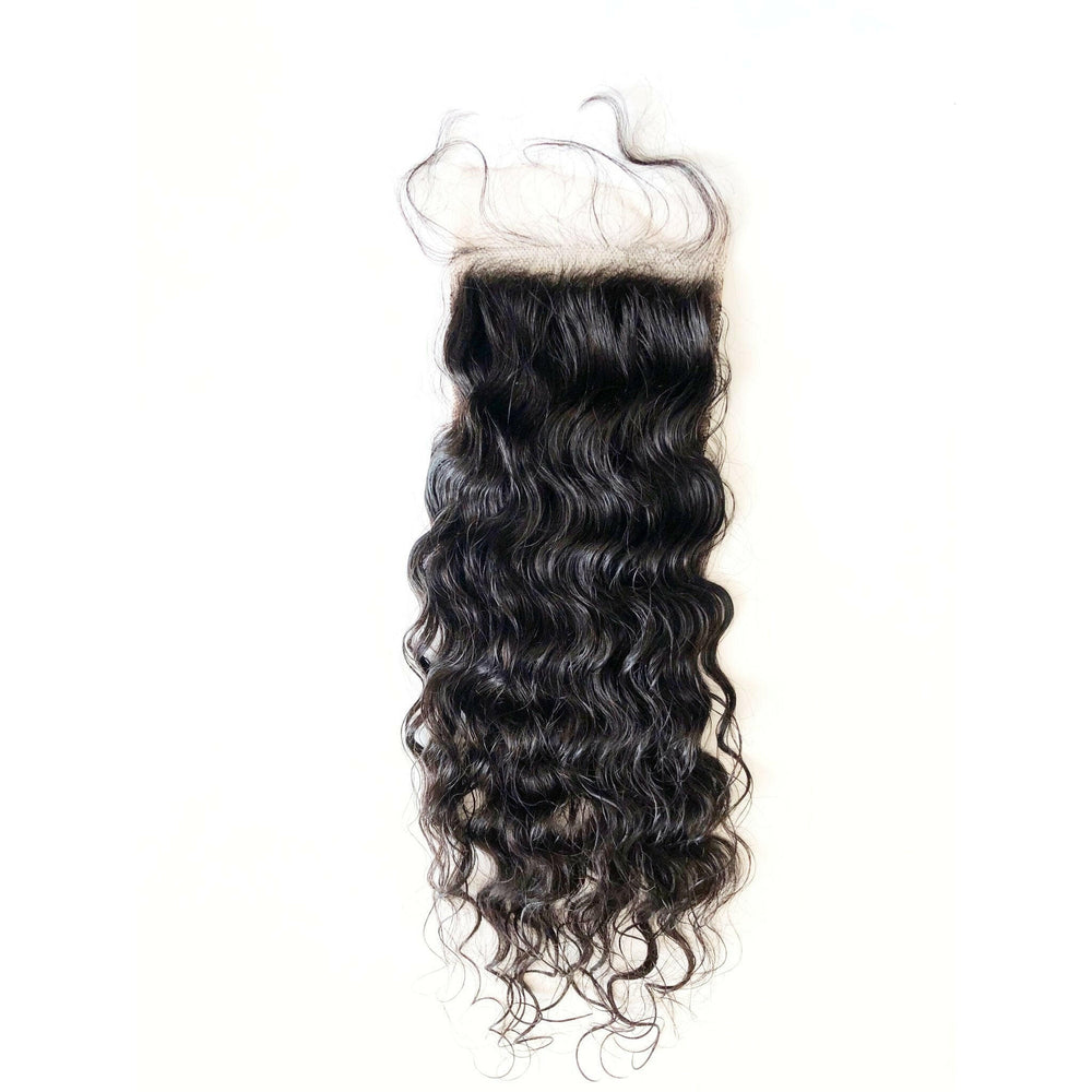 Curly  raw Indian Lace Closures - Bundles and Drops of Glam