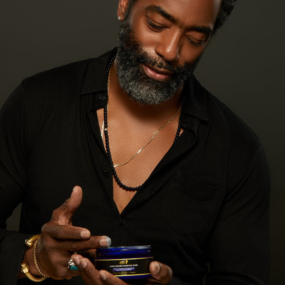 Hair & Beard Charcoal Deep Conditioning Mask - Bundles and Drops of Glam