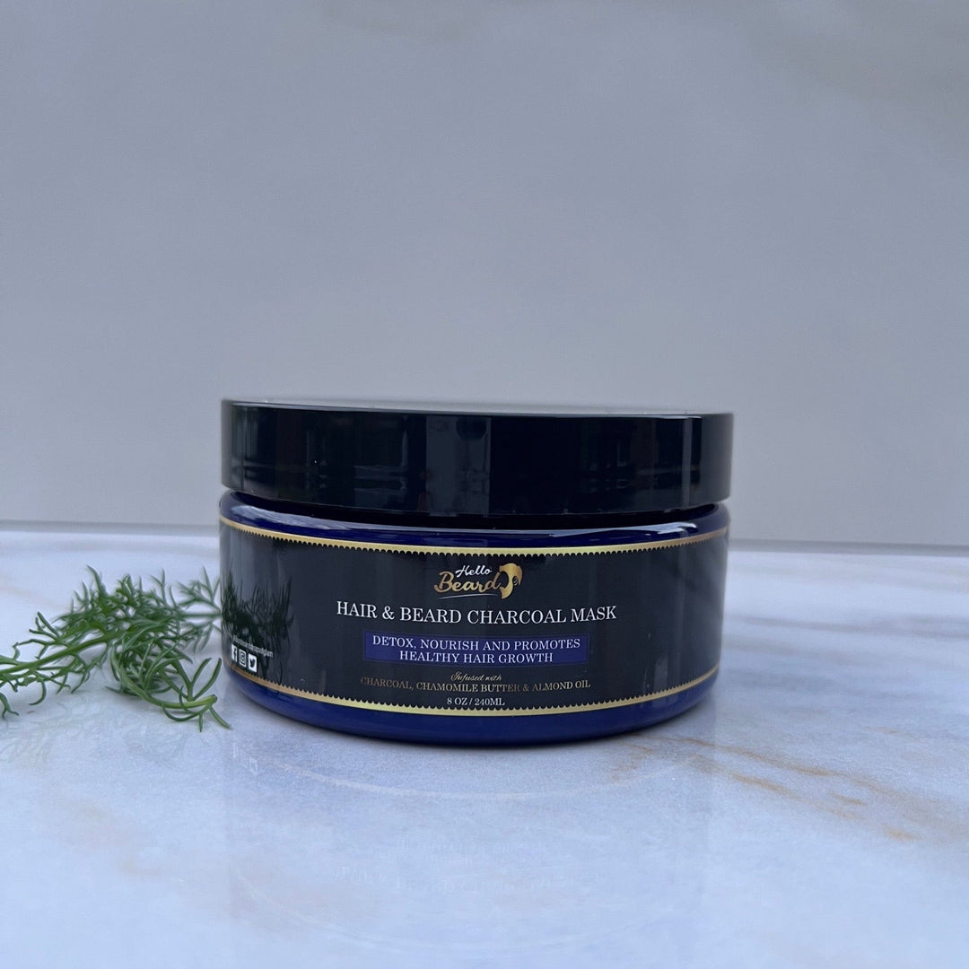 Hair & Beard Detoxifying Charcoal Wash- Hello Beard - Bundles and Drops of Glam