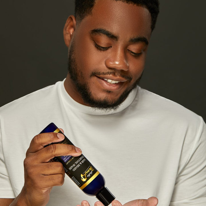 Hair & Beard Detoxifying Charcoal Wash - Bundles and Drops of Glam