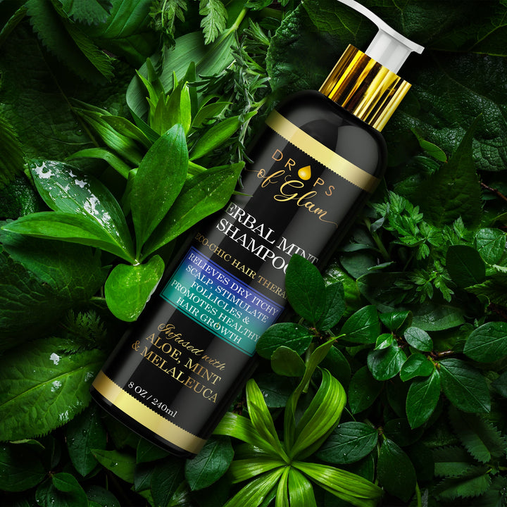 Herbal Mint Shampoo - Bundles and Drops of Glam