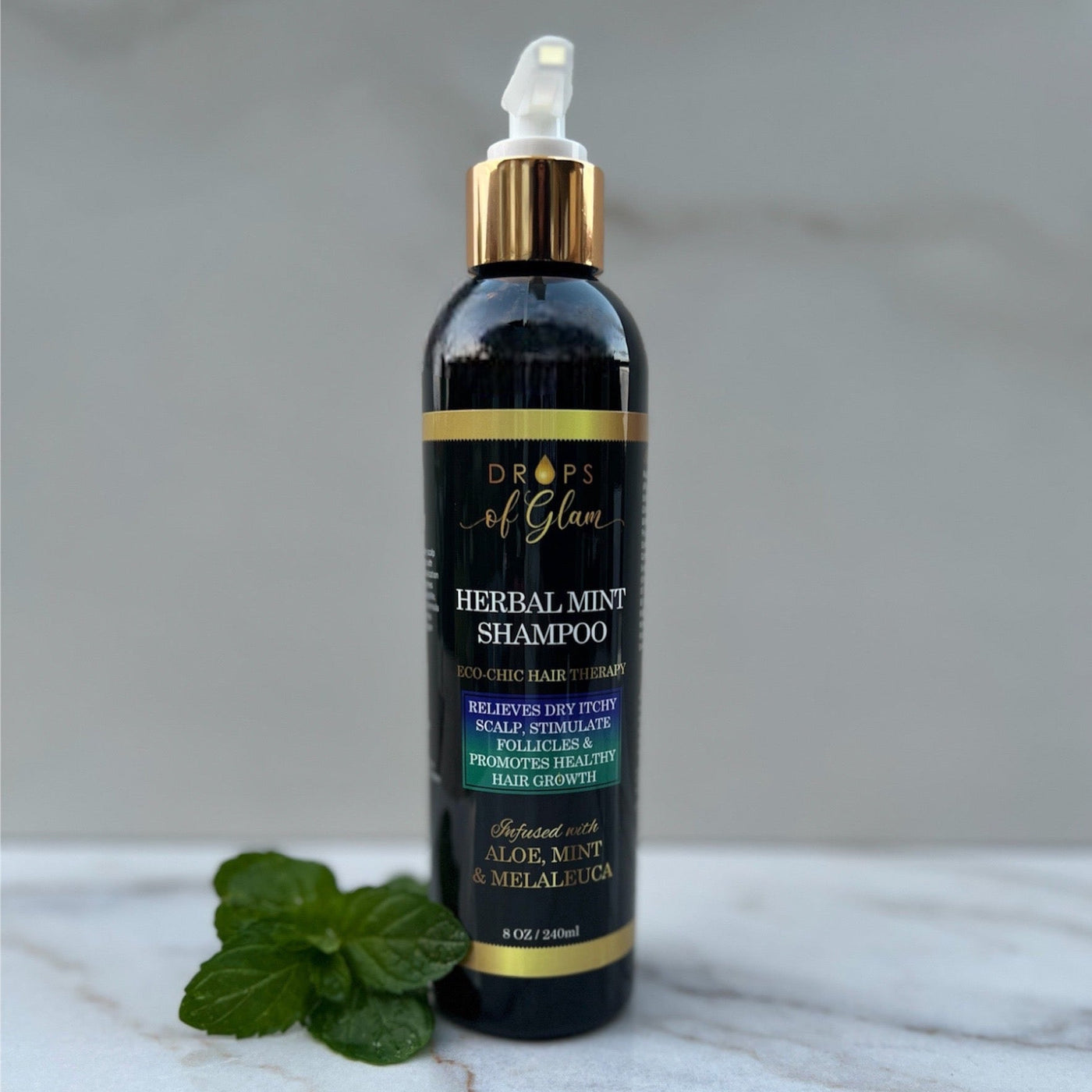 Herbal Mint Shampoo - Bundles and Drops of Glam