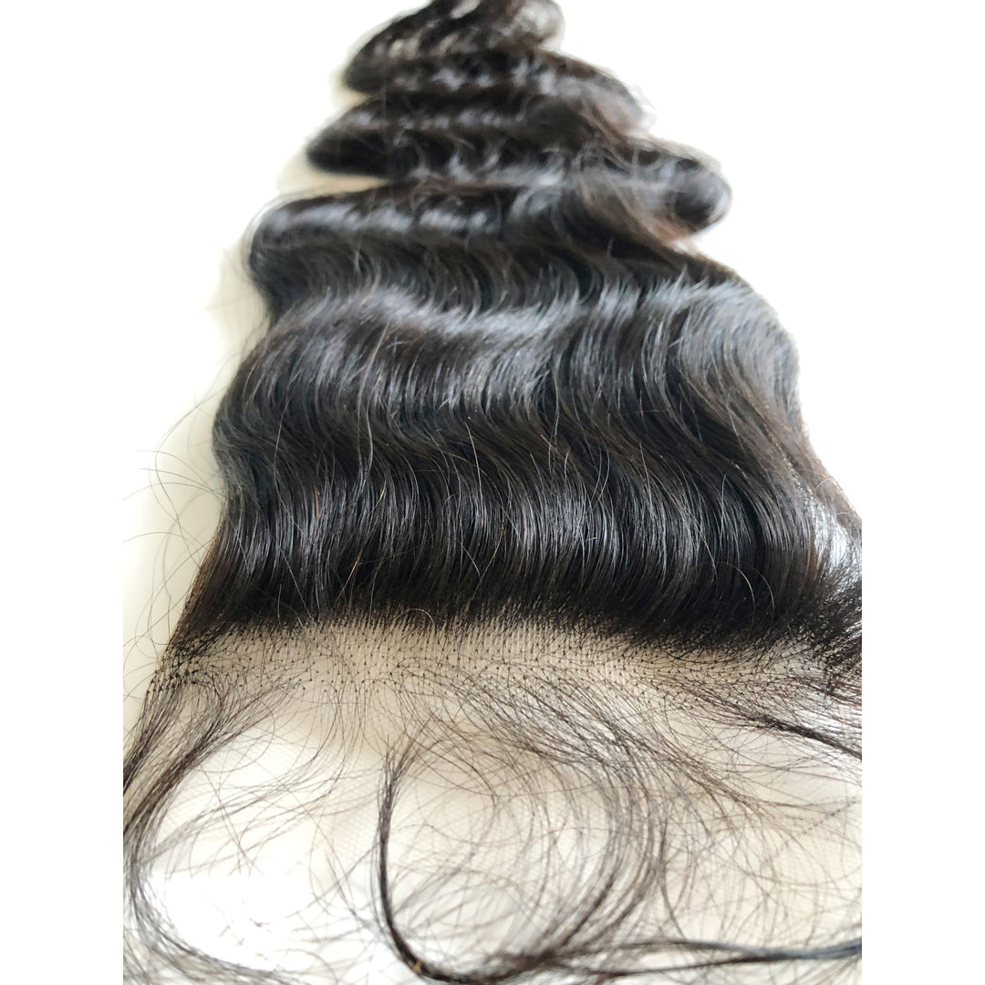 Loose Wavy Indian Lace Closures - Bundles and Drops of Glam